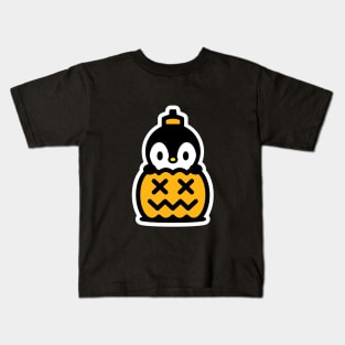 Pumpkin Penguin Bambu Brand Halloween Trick Or Treat Kids T-Shirt